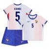 Ranska Kounde 5 Lasten Vieraspelipaita Euro 2024 Lyhythihainen (+ shortsit)